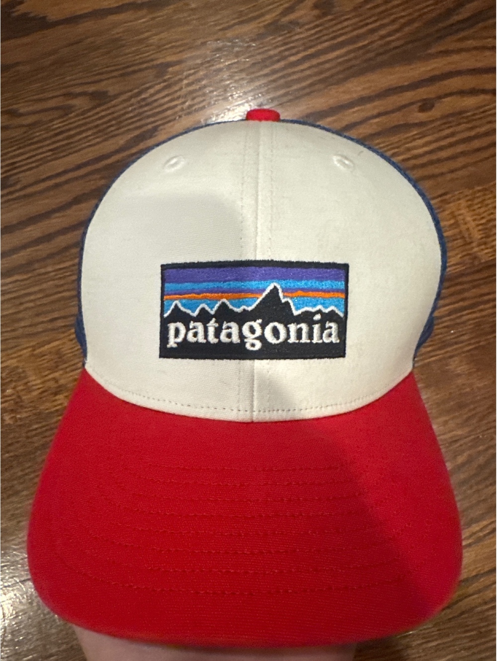 Patagonia Red, White and Blue Patagonia Trucker Hat